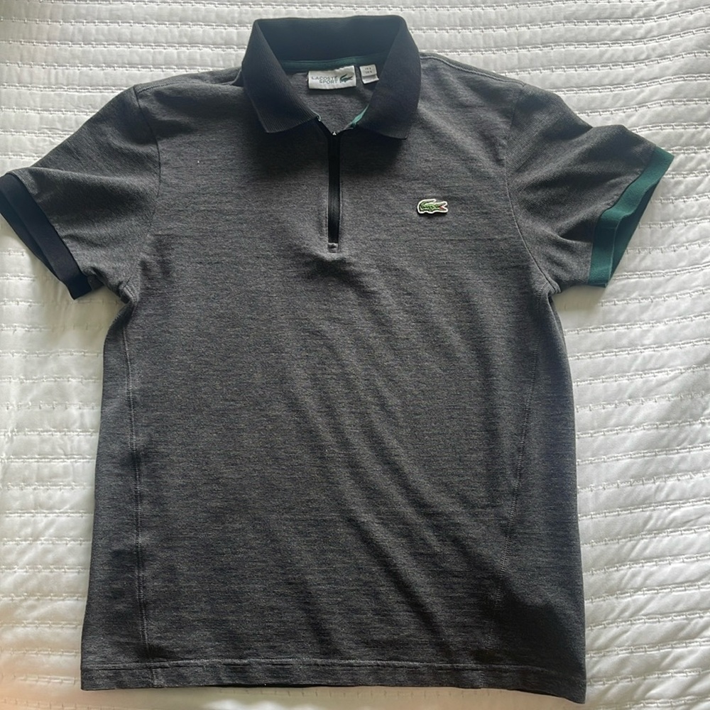 Lacoste Sport Fit Short Sleeve Polo Shirt Mens Size 3 - Small with Croc Logo